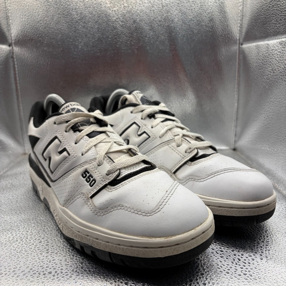 Size 9 New Balance 550 Oreo White Black Leather Mens Athletic Shoes BB550HA1